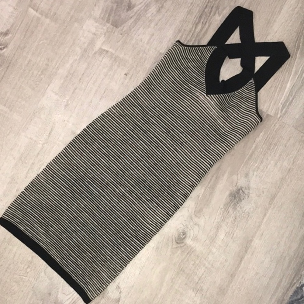 Arden B Metallic & Black Mini Dress
